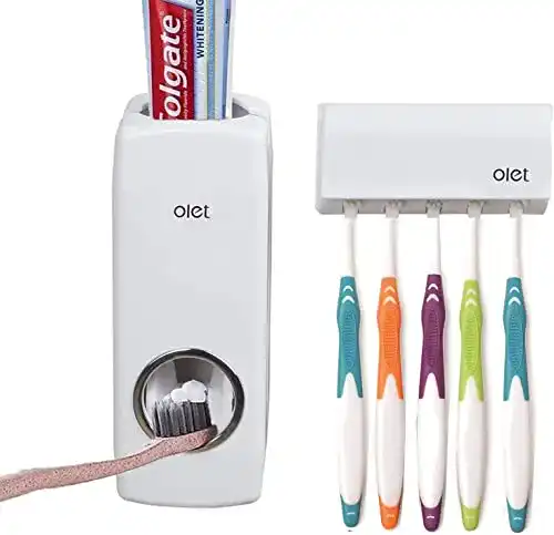 Automatischer Zahnpastaspender Towomo Olet mit Zahnbürstenhalter Set