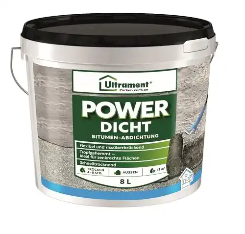Dachbeschichtung Ultrament Power Dicht Bitumen Abdichtung 8 Liter