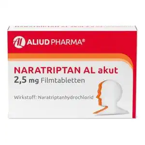 Migräne Tabletten Naratriptan AL akut 2,5 mg von Aliud Pharma