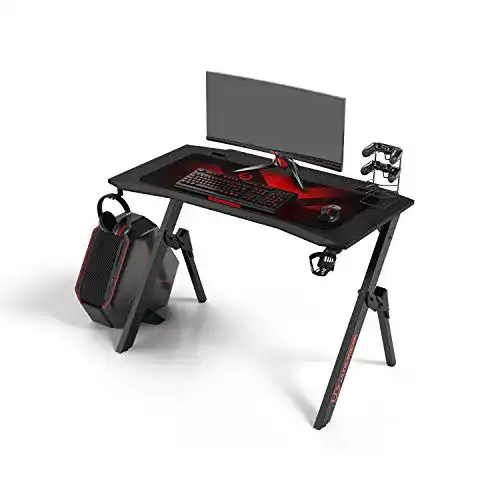 Gaming Tisch Ultradesk Action Desk in Schwarz mit Stahlrahmen
