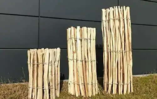 Staketenzaun aus Haselnuss – Höhen 60, 90, 120 cm für den Garten