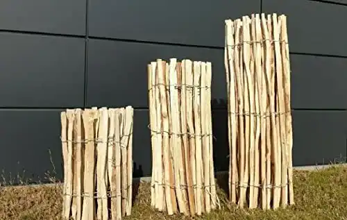 Staketenzaun aus Haselnuss – Höhen 60, 90, 120 cm für den Garten