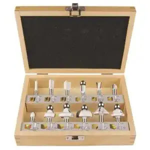 Fräser-Set Makita D-53556 12-teilig in Holzkasette mit 8 mm Schaft