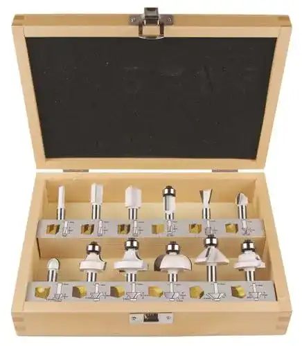 Fräser-Set Makita D-53556 12-teilig in Holzkasette mit 8 mm Schaft
