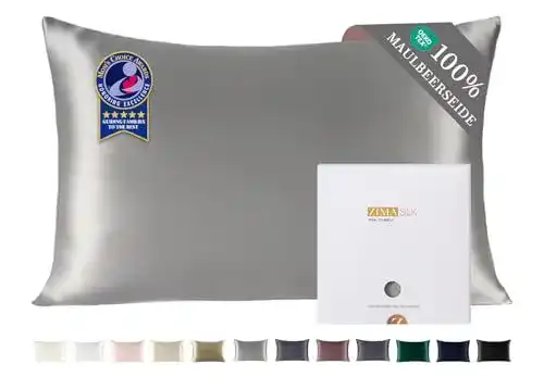 Seiden-Kopfkissenbezug ZIMASILK aus 100% Maulbeerseide