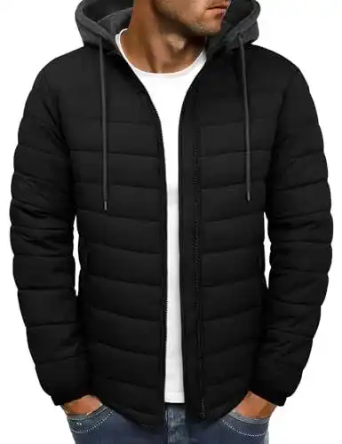 Steppjacke für Herren Lonya – Winterjacke mit Kapuze und Daunenfüllung