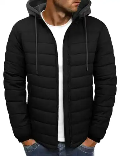 Steppjacke für Herren Lonya – Winterjacke mit Kapuze und Daunenfüllung