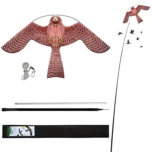 Vogelabwehr mit Laptony Bird Scarer Flying Kite für Garten und Landwirtschaft