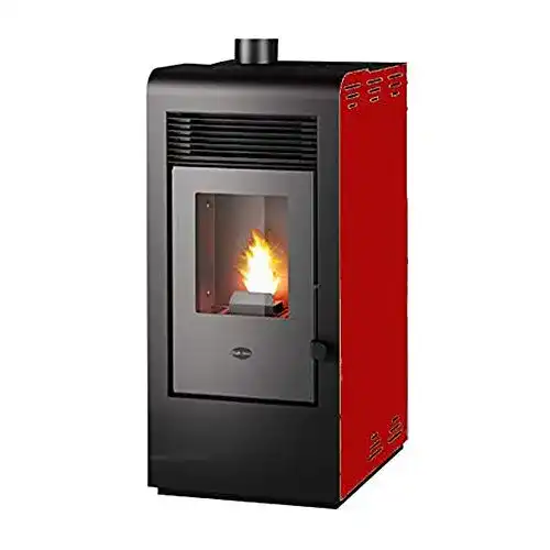 Pelletofen Eva Calor Pelletherd Rita Rosso mit 9 kW Leistung