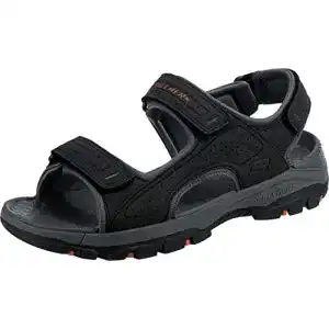 Skechers Herren Tresmen Sandalen in Schwarz aus Synthetik, Größe 40