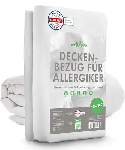 Allergiker-Bettwäsche Welldora mit Milbenbezug für Bettdecke 135×200
