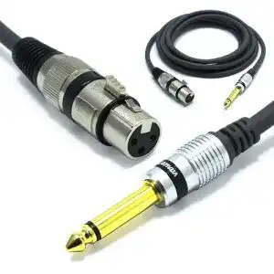 XLR-Kabel von Vitalco, 1,5 m, XLR Buchse auf 6,3mm Mono Klinke