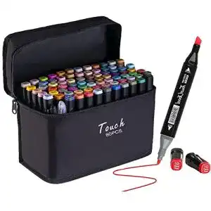 Alkoholmarker Viwril mit 80 Farben für Kunst und Zeichnen