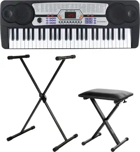Mcgrey Keyboard BK-5410 Beginner-Keyboard Set mit Ständer und Sitzbank