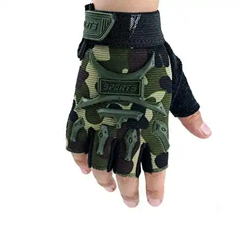 Fahrradhandschuhe für Kinder Long Keeper Halbfinger für Jungen und Mädchen
