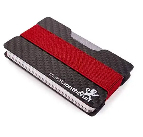 Geldbörse Herren MakakaOnTheRun Slim Wallet Carbon mit RFID Schutz