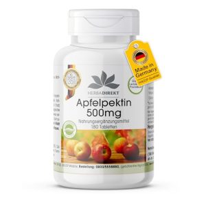 Apfelpektin Kapseln Herba Direkt 500mg 180 Tabletten vegan