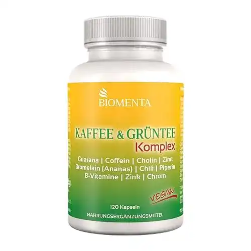 Koffeintabletten von BIOMENTA mit Kaffee und Grüntee Komplex