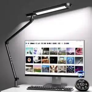 IKEA AmazLit LED Schreibtischlampe mit Klemme und Schwenkarm
