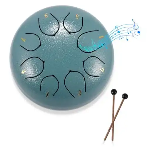 Handpan Deecozy Schlitztrommel aus Stahl mit 6 Zoll Durchmesser