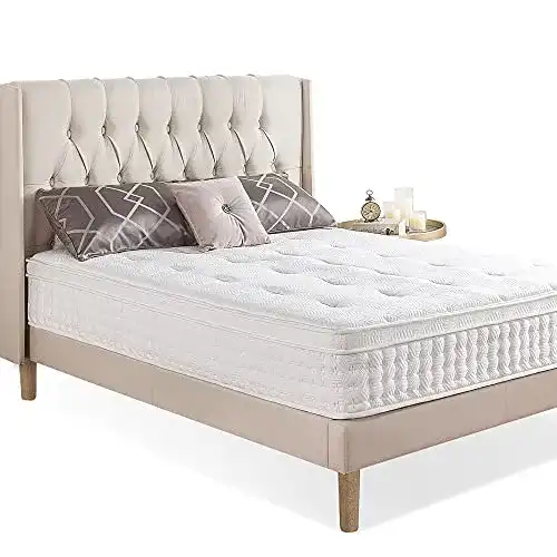 Matratze 180×200 H4 Zinus Eurotop Schaum mit Taschenfedern