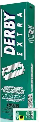 Derby Extra Rasierhobel-Klingen für Sicherheitsrasierer – 100 Stück