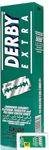 Derby Extra Rasierhobel-Klingen für Sicherheitsrasierer – 100 Stück