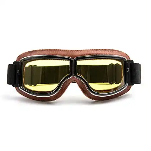Motorradbrille evomosa Retro Pilot für Motorräder