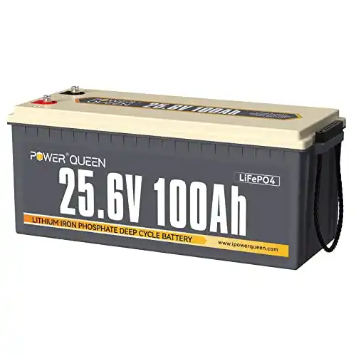 Solarbatterie Power Queen 25,6 V 100 Ah LiFePO4 für verschiedene Anwendungen