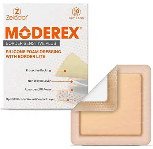 Dekubitus-Pflaster Moderex Silicone Lite Schaumstoffverband 7,5 x 7,5 cm