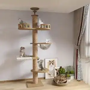 Kratzbaum Deckenhoch Mekidulu für Katzen