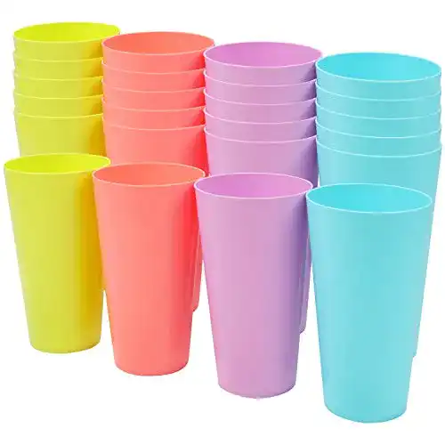 Mehrwegbecher Belle Vous 24er Set Bunte Plastikbecher 600 ml
