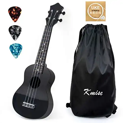 Sopran-Ukulele Kmise 53,3 cm mit Gigbag und Zubehör