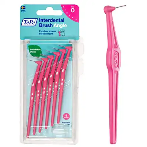 TePe Angle Interdentalbürsten, Rosa, 0.4mm, 6 Stück