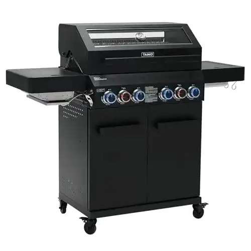 Taino Gasgrill Platinum Yamara Dark 4+2 mit 4 Brennern und Backburner