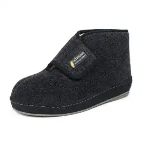 Filzstiefel Schawos Herren Hausschuh 6060 mit Schurwolle und Klettverschluss