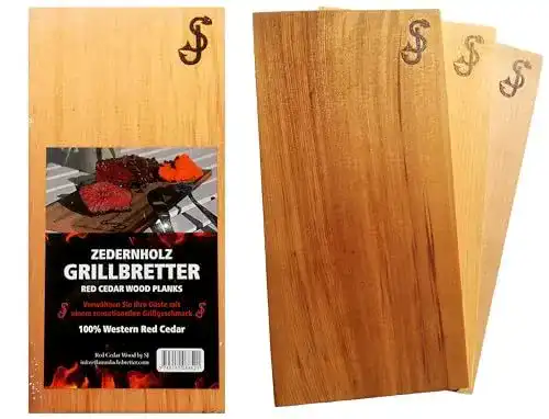 Räucherbrett aus Zedernholz im 3er Set von SJ
