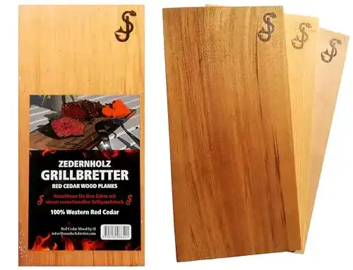 Räucherbrett aus Zedernholz im 3er Set von SJ