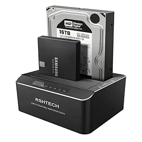 Festplatten Docking Station von RSHTECH mit Dualschacht