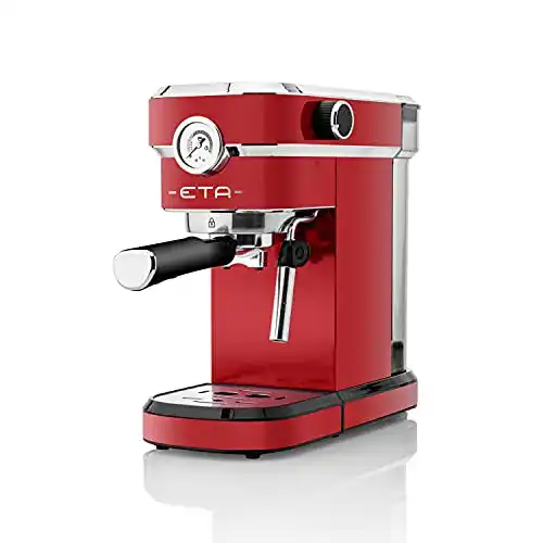 Kleine Siebträgermaschine ETA Siebträger Storio I Rot