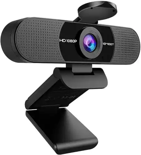 EMEET C960 1080P Webcam mit Objektivabdeckung und automatischer Lichtkorrektur