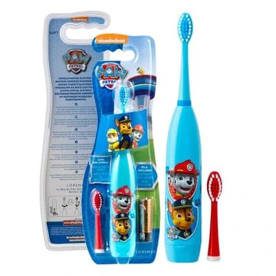 Batteriebetriebene Zahnbürste Paw Patrol mit zwei Aufsätzen