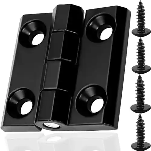 Luckaide Scharniere, 4 Stück klappbare schwarze Scharniere