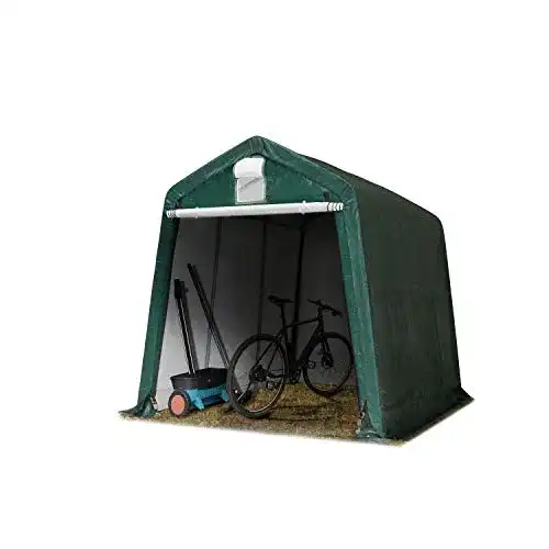 Zeltgarage von Toolport – Garagenzelt 2,4 x 3,6 m in Dunkelgrün