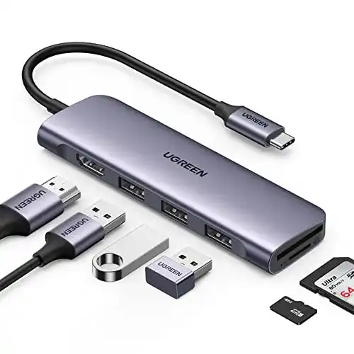 UGREEN Revodok USB-C Hub 6 in 1 mit 4K HDMI Anschluss