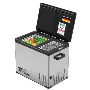 Kühlbox 40 Liter mit zwei Fächern für Auto und Camping
