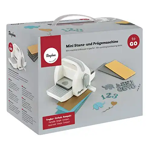 Rayher 60999000 Mini-Stanz- und Prägemaschine für Kreativprojekte