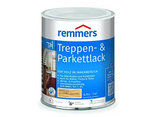 Remmers Parkettlack für Treppen und Holzfußböden, 0,75 L, seidenglänzend