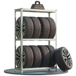Reifenregal Monzana für 8 Reifen 795 kg – 180 x 120 x 40 cm mit Gummischutz