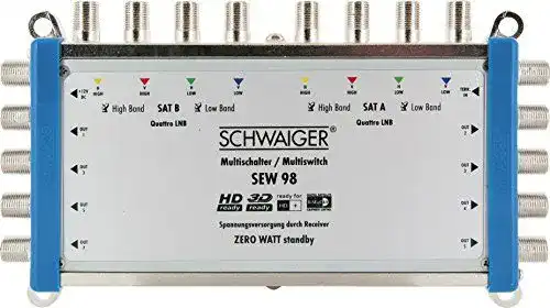 Multischalter 9/8 Schwaiger SEW98 531 für 2 Satellitenpositionen